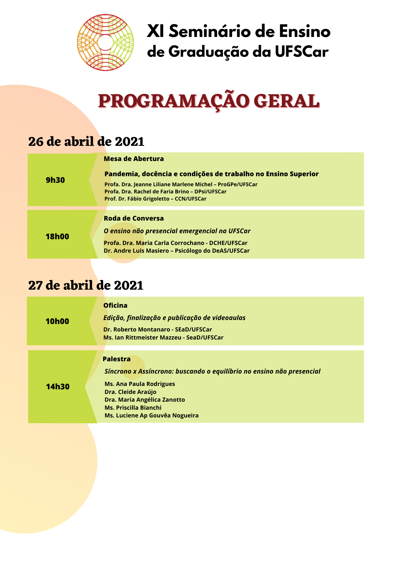 Programação Geral 2021